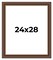24x28 Traditional Brown Picture Frame - UV Acrylic, Foam Board Backing, Hanging Hardware